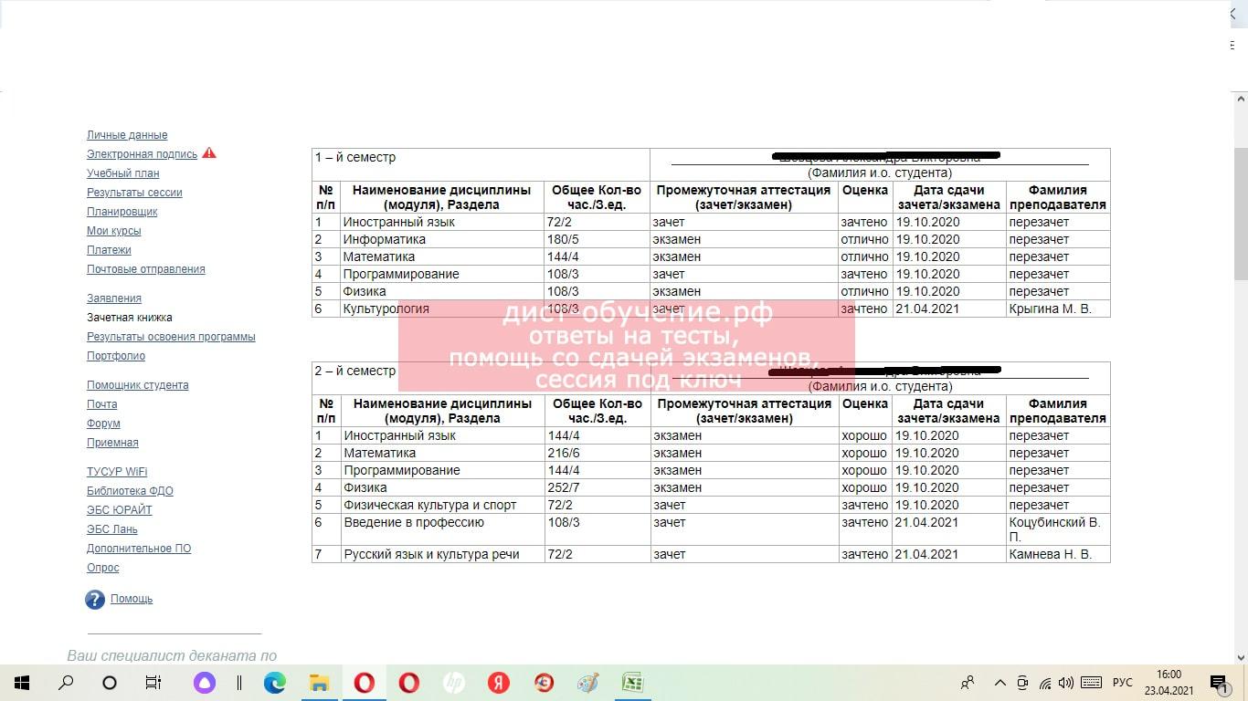 Выполненные работы